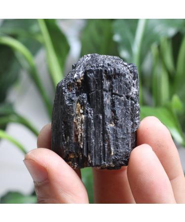 Natural Black Tourmaline Quartz Crystals Stone - Rock Raw Natural Stones Stone Collection - Buy Online on SooperMarket.com