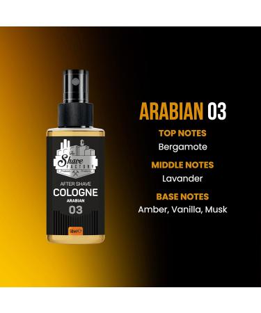 the shave factory After Shave Cologne Series (03 Arabian 50ml (1.69 fl. oz)) 03 Arabian 1.69 Fl Oz (Pack of 1) - Buy Online on SooperMarket.com