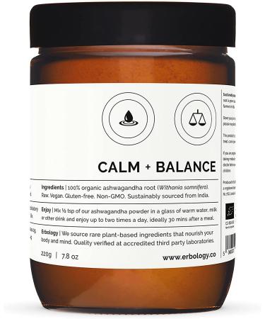 Organic Ashwagandha Powder 7.8 oz - Sleep Aid - Raw Vegan - Non-GMO - Gluten-Free - Recyclable Glass Jar - Buy Online on SooperMarket.com