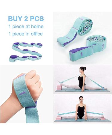 WowDude Stretching Straps - 11 Loop Elastic Exercise Band for Legs, Arms, Yoga, Pilates & Physical Therapy - Buy Online on SooperMarket.com