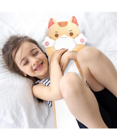 Mewaii Orange 110cm Plush Pillow | Soft Kitten Stuffed Animal Toy - Perfect Gift for Ages 3+ - Buy Online on SooperMarket.com