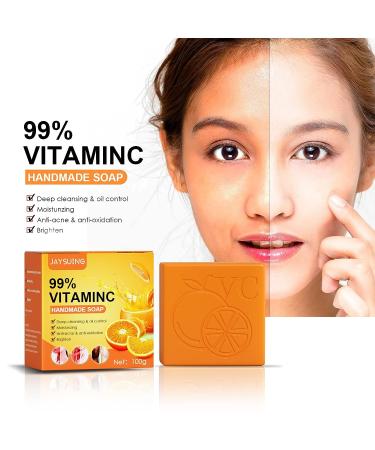 TMEEIHNSS 3PCS Vitamin C Soap Set - Handmade Orange Organic Soap for Face & Body - Buy Online on SooperMarket.com