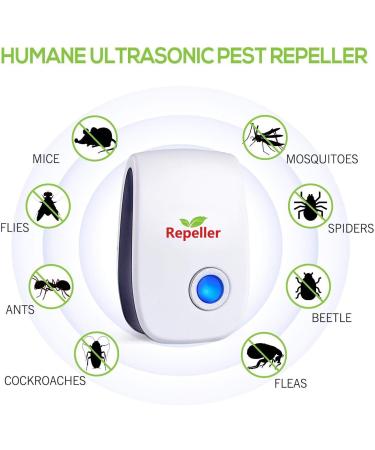 Indoor Ultrasonic Pest Repeller - Electronic Plug-in Control for Roach, Rodent, Mouse, Bugs, Mosquito, Mice, Spider - 4 Pack - Buy Online on SooperMarket.com