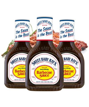 Sweet Baby Ray's |BBQ sauce original |3 pack (3 x 18 oz 425ml) Original American barbecue sauce |USA grill sauce with a smoky Smoke taste Original 510 g (3 pack)