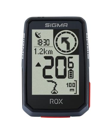 Sigma Sport Rox 2.0 Black |Bicycle computer wirelessly GPS & navigation including GPS bracket |Outdoor GPS navigation for pure driving pleasure black 44.9 x 73.6 x 18.4 mm ROX 2.0 black
