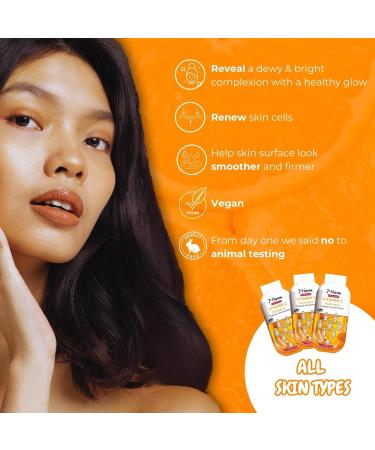 7th Heaven Vitamin C Capsule Concentrates (7 Day Supply). Daily Glow Cream. Brightening Vitamin C Capsules for Face Care (all Skin Types). Vegan Vitamin C Serum for Face - Genuine 7th Heaven Skin Care - Buy Online on SooperMarket.com