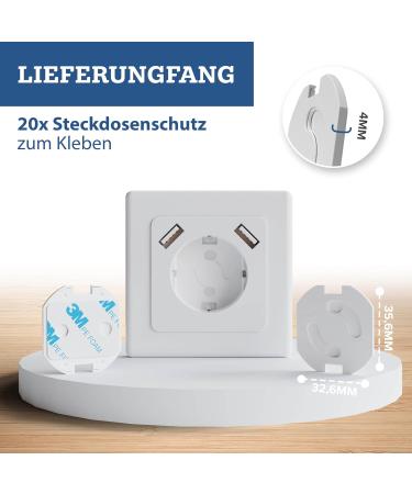 Tiny Guard Child Locking Sockets - 20 Piece Set | Safe Socket Protection for Babies & Toddlers - Secure Your Home Environment - Buy Online on SooperMarket.com