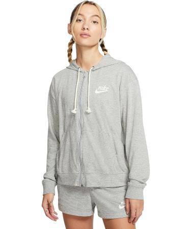 Nike Women's Sportswear Gym Vintage Full-Zip Hoodie Grey 1X - Comfort and Style for Active Women - Buy Online on SooperMarket.com