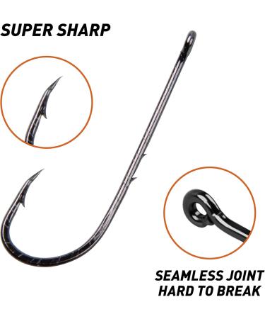 Buy 100PC Fishing Bait with Barbs & 2 Bait Holders - Durable Hard Steel Long Shaft Hooks Jig-Fishing 4/0 - International Shipping Available - Buy Online on SooperMarket.com