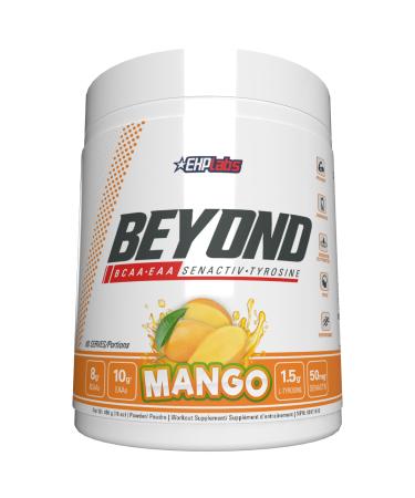 EHP Labs Beyond BCAA Powder Amino Acids Supplement for Muscle Recovery - 8g of Sugar Free BCAAs Amino Acids Post Workout Recovery Powder & 10g of EAA Amino Acids Powder - 60 Servings (Mango)