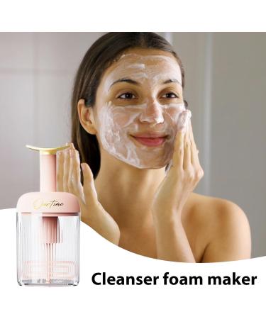Virtcooy Foam Maker for Face Wash - Type Rotating Facial Cleanser Foaming Bottle Automatic Rebound - Detachable Facial Cleansing Tools for Travel Household Fine Foam Deep Cleansing Pink - Buy Online on SooperMarket.com