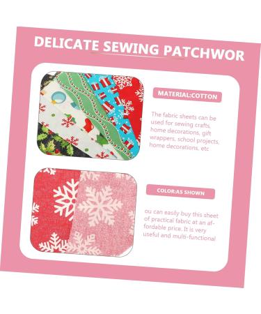 Operitacx Sewing Fabric Squares 20pcs Christmas Cloth Set Christmas Sewing Quilt Christmas Supply European and American Material - Buy Online on SooperMarket.com