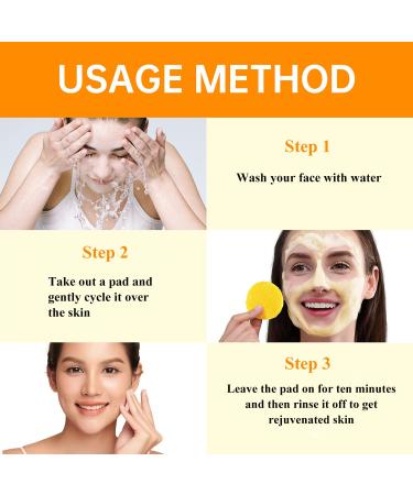 Turmeric Kojic Acid Cleansing Pads - Brightening Face Scrub for Dark Spots | 50pcs Gentle & Safe Skin Balance - Buy Online on SooperMarket.com