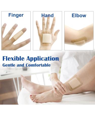 Ceeport 3x3 Silicone Foam Dressing 10 Pack - Waterproof & High Absorbency Wound Care Bandages - Buy Online on SooperMarket.com
