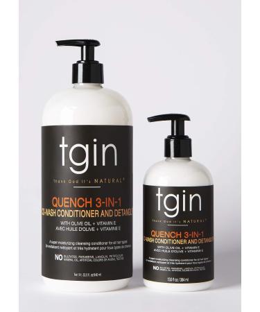 TGIN Quench 3-in-1 Co-Wash Conditioner & Detangler for Dry & Curly Hair - 13 oz - Buy Online on SooperMarket.com