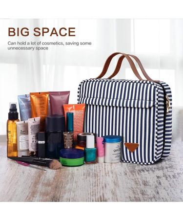 Hanging Hook Travel Toiletry Bag - Waterproof Cosmetic Bag for Women&Men with 4 Compartments - Navy Blue Makeup Bag for Storage & Daily Use - Buy Online on SooperMarket.com