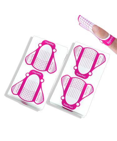 Hanyousheng Nail Forms 100 Pieces Nail Art Forms Sticker Extension Guide Self-adhesive Tips Nail Forms for Nail Extensions For Acrylic UV Gel Nail Art 100 Count (Pack of 1)