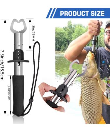 Coollto 3PC Premium Fishing Pliers Set | Stainless Steel Fish Lip Gripper & Aluminum Pliers with Sheath | Includes Fish Hook Remover & Safety Coiled Lanyard - Buy Online on SooperMarket.com