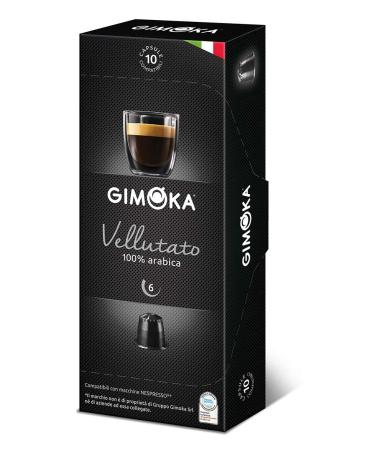 100 Nespresso Compatible Coffee Capsules - Gimoka Coffee (5. VELLUTATO)