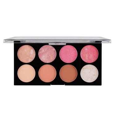 DELISOUL 8 Colors Blush Palette - Contour, Highlighter & Peach Pink Face Blush | Professional Shimmer Foundation Powder - Buy Online on SooperMarket.com