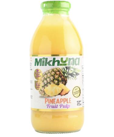 Mikhuna Pineapple Fruit Pulp 475 ml for Juice Smoothies Desserts Ice Cream Cocktails Sauces