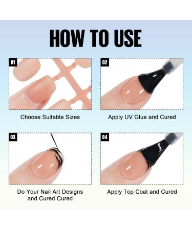 TOMICCA Extra Short Oval Nail Tips 180PCS Soft Gel Nails - Matte Full Coverage 15 Sizes - Nude Press On Tips for Nail Art Extensions - Buy Online on SooperMarket.com