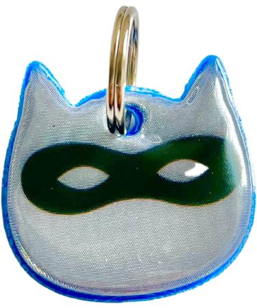 Kittyrama Reflective Cat Charm - Safety Cat Tag for High Visibility, Waterproof, Fits All Collars - Blue Ninja Style - Buy Online on SooperMarket.com