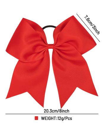 Whales Red Hair Loops - 2-Piece Big Ripband Elastic Hair Bands | Cheer Bows & Ponytail Holders for Girls & Toddlers - Buy Online on SooperMarket.com