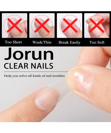 240PCS Transparent Soft Gel Full Cover Nail Tips Kit for Salon Quality Nail Extensions - Short Trapezoid Shape - 12 Sizes - DIY at Home - Buy Online on SooperMarket.com