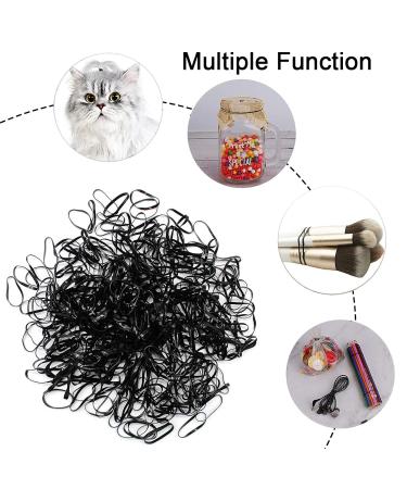 Ilamourcar 500Pcs Mini Elastic Hair Ties - Black Rubber Bands for Women Girls & Kids - Perfect for Wedding Hairstyles & Everyday Use - Buy Online on SooperMarket.com