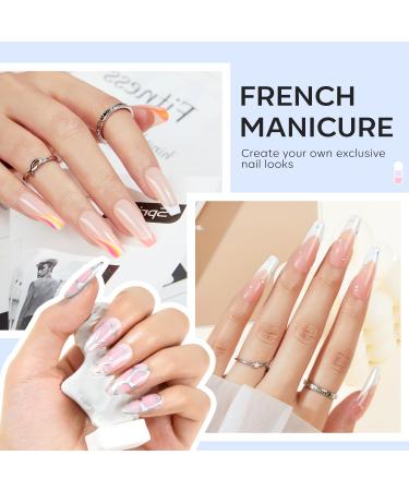 Modelones French Tip Tool Set - 6 Pcs Nail Stamp Kit for DIY French Manicure | Gel & Acrylic Nail Accessories - Buy Online on SooperMarket.com