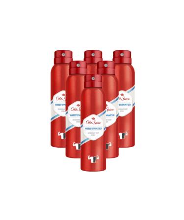 Old Spice Whitewater Deodorant Body Spray For Men, 150 ml, 6 Packs