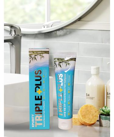 Triple Plus Premium Natural Bamboo Salt Toothpaste 133g - Eco-Friendly & Whitening | Buy Internationally - Buy Online on SooperMarket.com