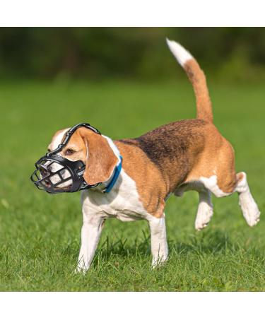 Vossot Silicone Basket Muzzle for Small & Medium Dogs - Adjustable Black Eat & Drink Friendly - Buy Online on SooperMarket.com