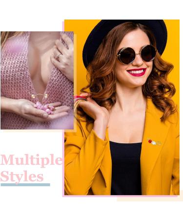 35-Piece White Faux Pearl Brooch Pins Set for Women - Elegant Clothing Decoration Accessories - Buy Online on SooperMarket.com