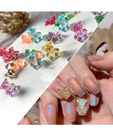 Sanwood 3D Bear Nail Art Sequin Charm - Yellow Crystal Resin Decor for DIY Jewelry Nail Manicure & Mobile Phone Crafts - Buy Online on SooperMarket.com