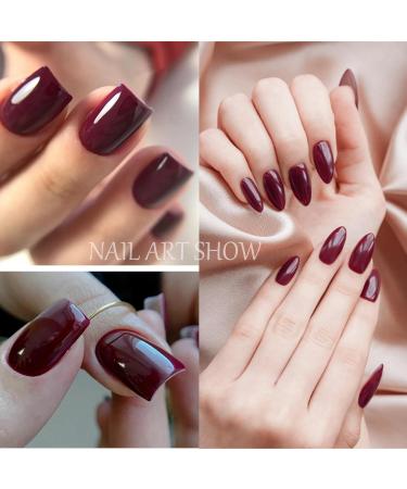 EONFAVE Red Nail Polish - Wine Red Nail Varnish - Long Lasting Chip Resistant & Quick Drying Nail Polish for DIY Nail Art Manicure at Home - No Need Cured - Buy Online on SooperMarket.com