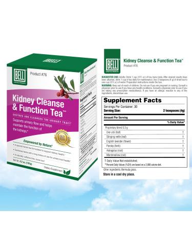 Kidney Cleanse Tea by Bell Lifestyle Products | Herbal Support for Healthy Kidney Function in Men and Women - Buy Online on SooperMarket.com