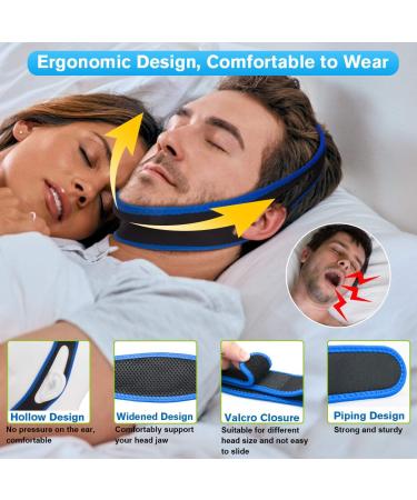 New Upgrade Anti Snoring Chin Strap for Men and Women - Adjustable, Effective Stop Snoring Aid for Better Sleep - Buy Online on SooperMarket.com