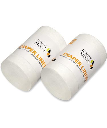 JM baby diaper inserts for cloth diapers diaper insert bamboo without fragrances free of chlorine & dyes - 100% biodegradable (2 -pack - 100 sheets) 100 pieces (2 pack)