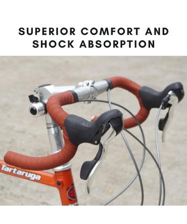 Vincita Comfort Road Bike Handlebar Tape - Pu and Eva Material - Shock Absorbing - Brick Color - Buy Online on SooperMarket.com