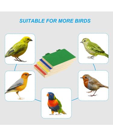 Patikil Bird Perch Stand - Wooden Playground for Small Birds Parrots & Lovebirds | Paw Grinding & Cage Accessories in Yellow - Buy Online on SooperMarket.com