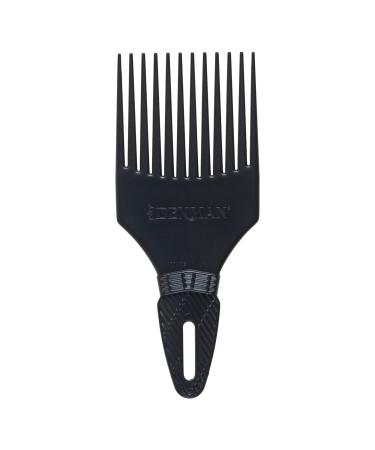 Jack Dean by Denman (Black) Curl Volumiser Comb for Separating Styling Defining Enhancing & Boosting Curls (D17)