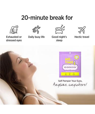 Soo AE Me-Time Lavender Self-Heating Eye Mask 6 Count - Relief from Eye Fatigue & Dry Eyes - Moist Hot Compress Patch for Sleeping - Made in Korea - Buy Online on SooperMarket.com