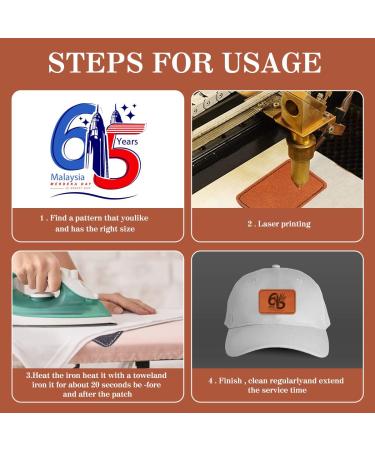 50Pcs Blank Leatherette Hat Patches with Adhesive Rectangle Leather Patches for Hats Custom Fabric Repair Laser Supplies(3 * 2inch) - Buy Online on SooperMarket.com