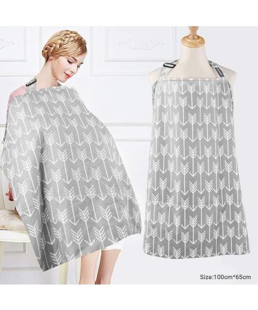 Yoofoss Silent Scarf & Cotton Shut-Up Apron - Multi-Purpose Breastfeeding Cover Privacy Screen & Nut Cover Cloth (100x65 cm Gray) - International Shipping Available - Buy Online on SooperMarket.com