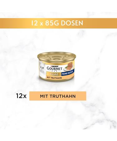 Buy Gourmet PURINA GOURMET Gold Fine Pate Wet Cat Food with Turkey - 12-Pack (12 x 85g) | International Shipping Available - Buy Online on SooperMarket.com