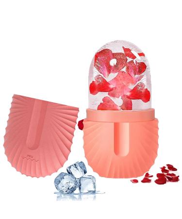 Ice Roller For Face Eyes and Neck To Brighten Skin & Enhance Your Natural Glow/Reusable Facial Treatment to Tighten & Tone Skin & De-Puff The Eye Area (Pink)