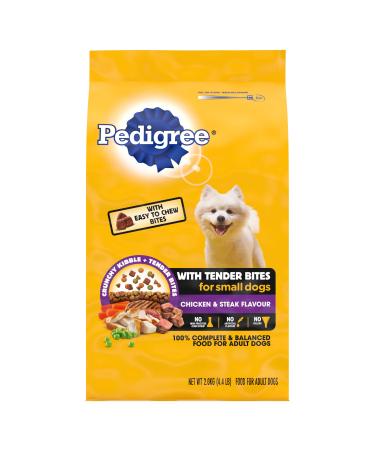 PEDIGREE Tender Bites Small Dog Dry Dog Food Chicken & Steak Flavour 2kg Bag Dry Dog Food Tender Bites Chicken & Steak 2 kg (Pack of 1)