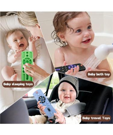 FATEORT Silicone Baby Teething Toys 2-Pack | Pressable Remote Control Shape | Boys Girls 3 Months+ | Relief for Teething Gum | Black - Buy Online on SooperMarket.com